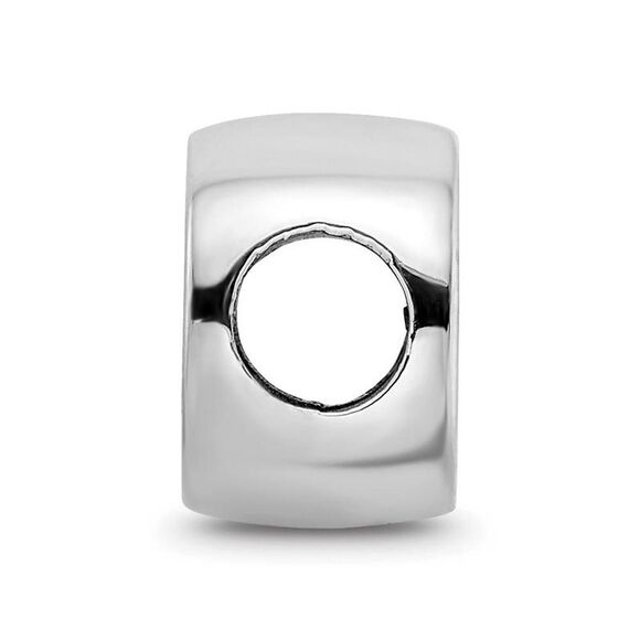 Sterling Silver Rhodium Plated Villanova U. Enamel Cushion Bead Charm - Picture 3 of 6